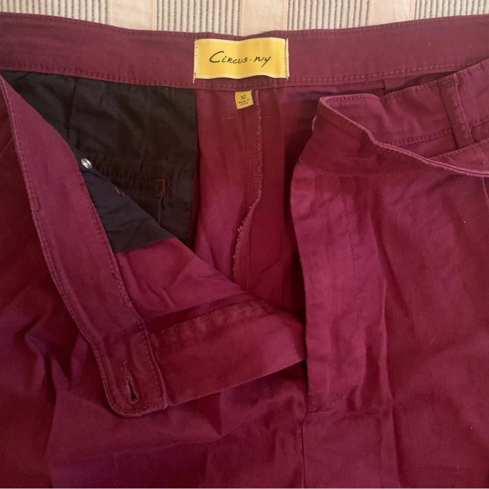 Circus NY (Sam Edelman) Maroon Pleated Wode Leg Pants